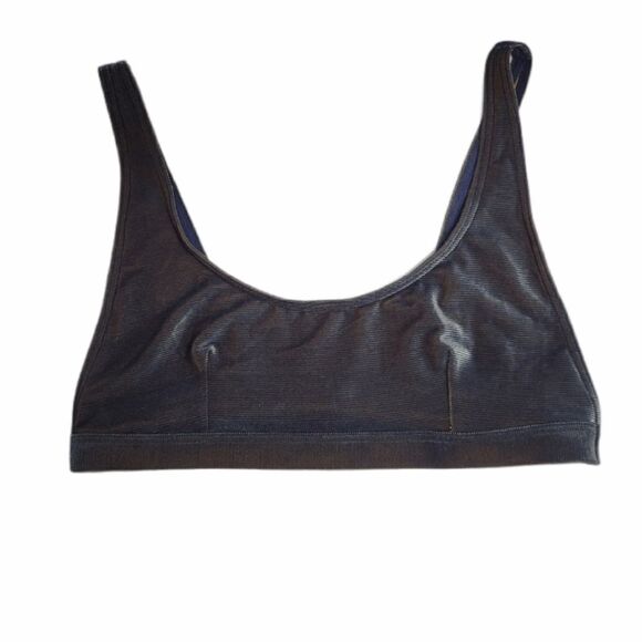 NEW TOPSHOP bralette ribbed velvet iridescent 10 - Picture 1 of 6